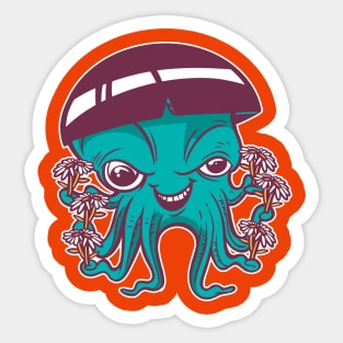 Hippie Octopus Kraken Takoyaki Sticker